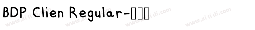 BDP Clien Regular字体转换